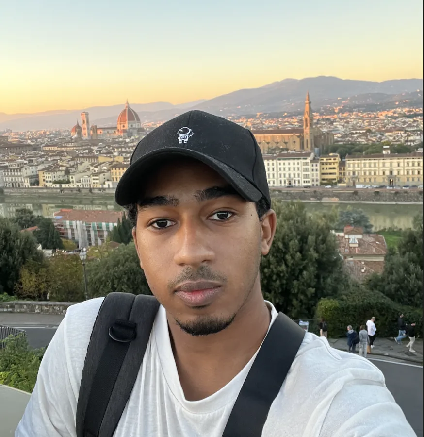 Omer Elammary in Florence at sunset